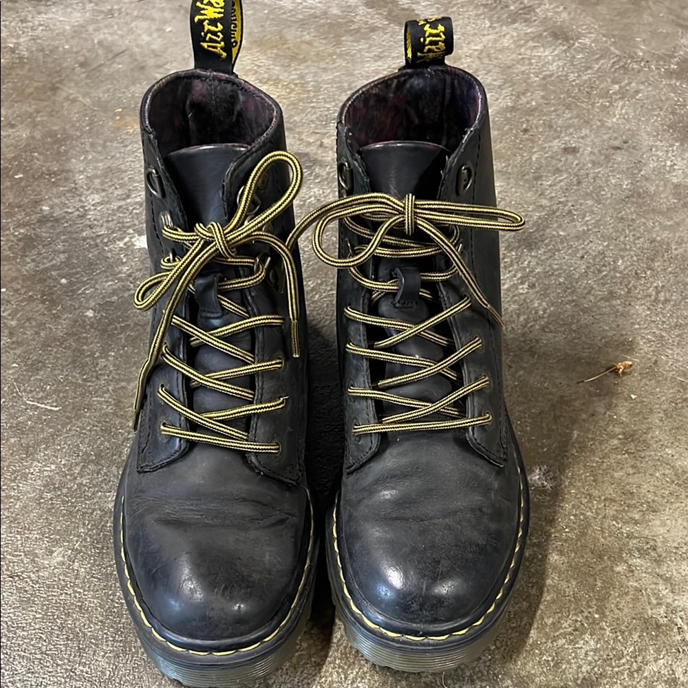 Dr. Martens Black Leather Women's Boots